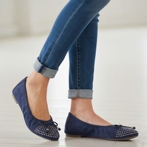 Bass & Co. "Lexi" Slip On Studded Ballerina Ballet Sliper NWOT